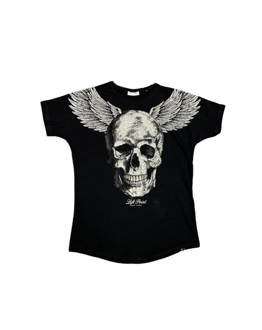 WINGS SKULL - BLACK-SILVER